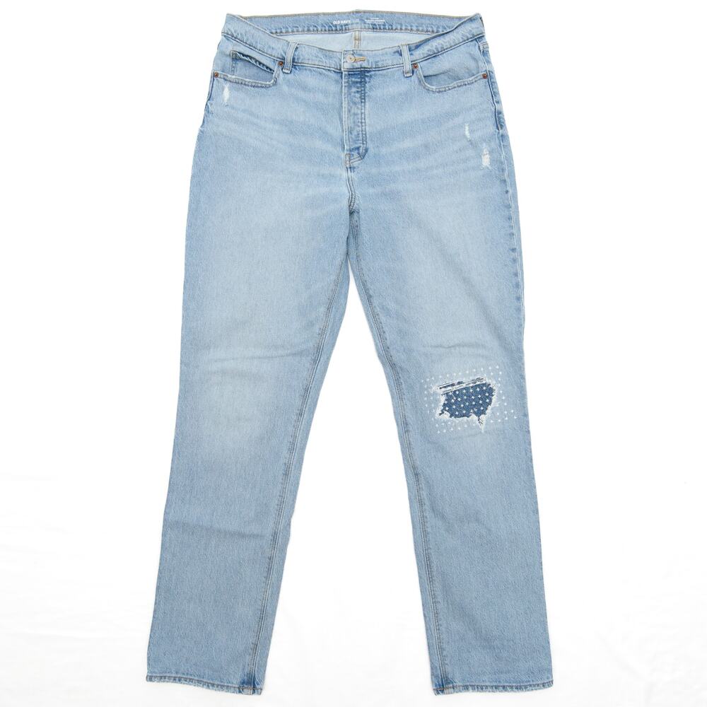 Old Navy Slouchy Straight High Rise Jeans Size 14 Tall